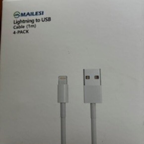 Lightening to USB Cables 1M, Never Used, Brand New! - Picture 3 of 4